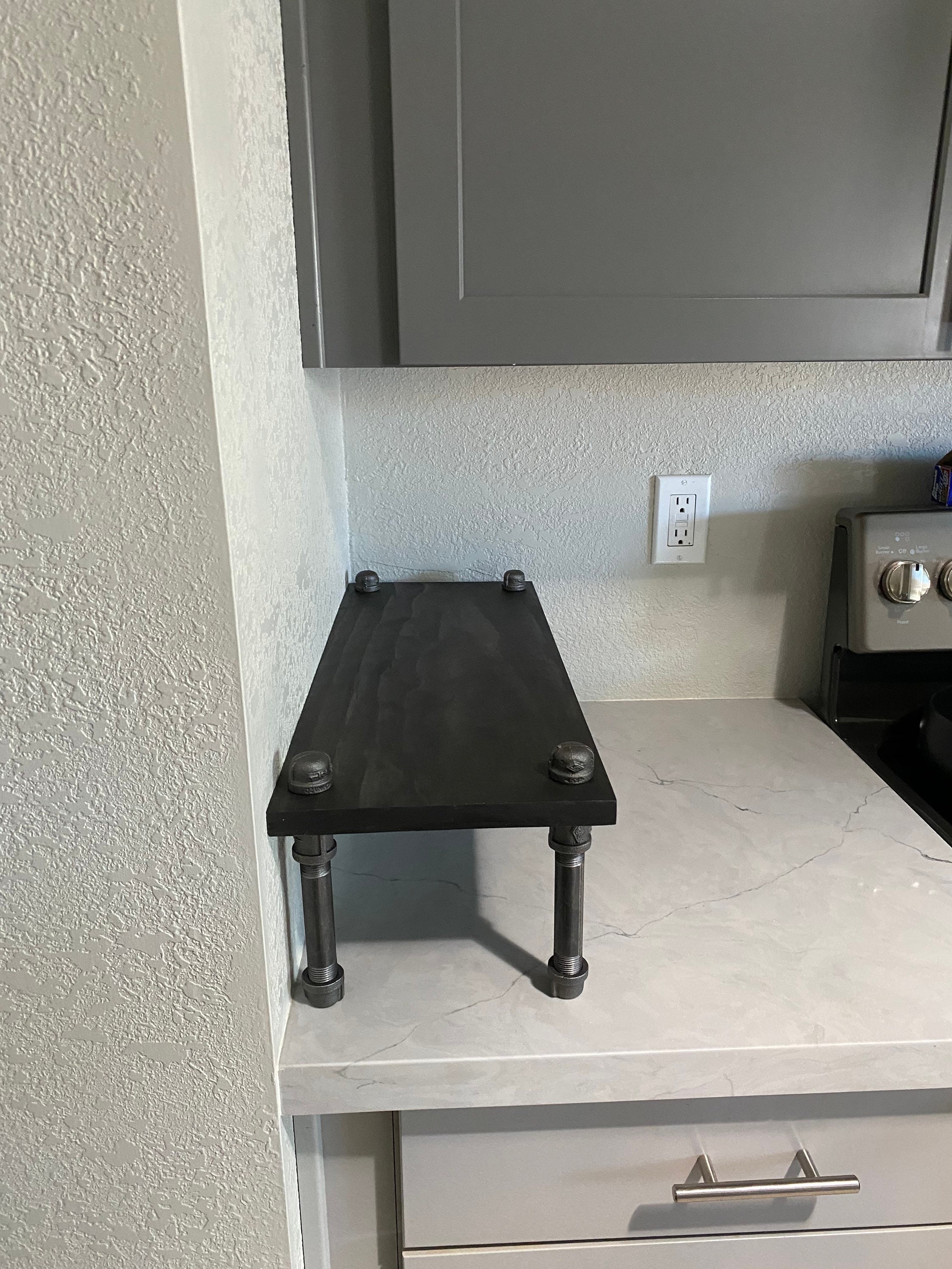 8 Rustic industrial counter top shelf Counter Shelf Etsy