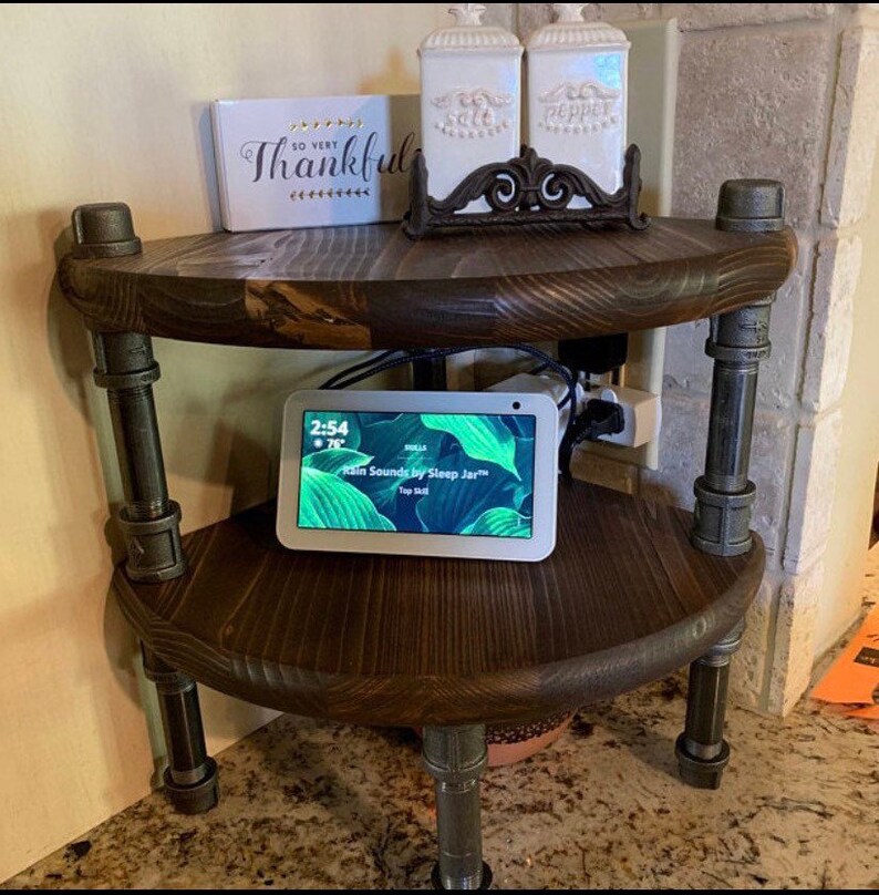 Corner Stand Shelf 2 Tier Counter Table Organizer Space Saver Etsy