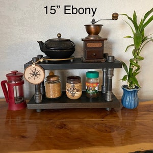 Kitchen Counter Shelf, Coffee Mug Shelf, Spice Rack Countertop, Canister Riser, Kitchen Counter Organizer, Coffee Bar, Display shelf