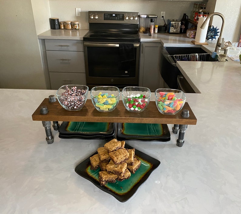 6 Counter Top Shelf Canister Riser Kitchen Shelf rustic Etsy