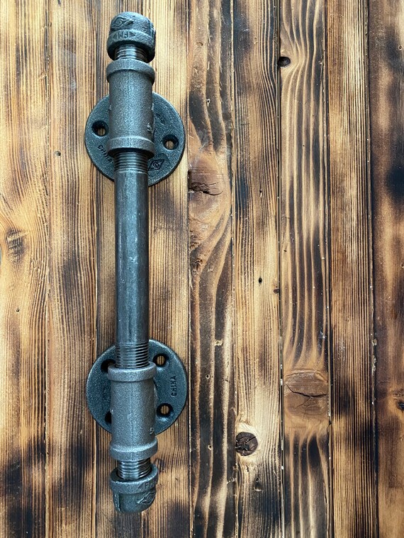 Barndoor Handle Rustic Industrial Steampunk Etsy
