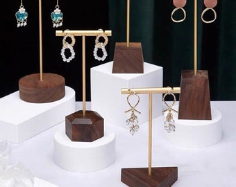 Earring Display Wood Base, Earring Stand, Earrings Holder, Earring Hanger, Earring Display Stand, Earring T-bar, Earring Holder Stand