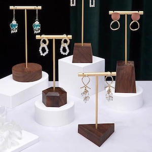 Earring Display Wood Base, Earring Stand, Earrings Holder, Earring Hanger, Earring Display Stand, Earring T-bar, Earring Holder Stand