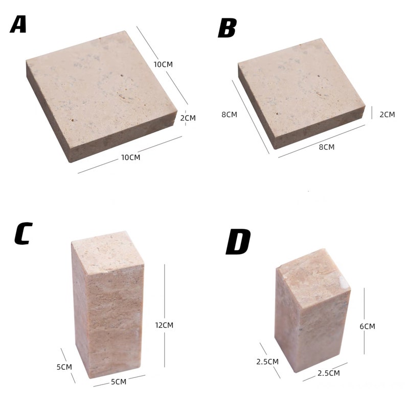 Set di espositori per gioielli in pietra naturale, alzate e piattaforme per gioielli, espositore per collane, supporto per gioielli in marmo, espositore per orecchini immagine 8