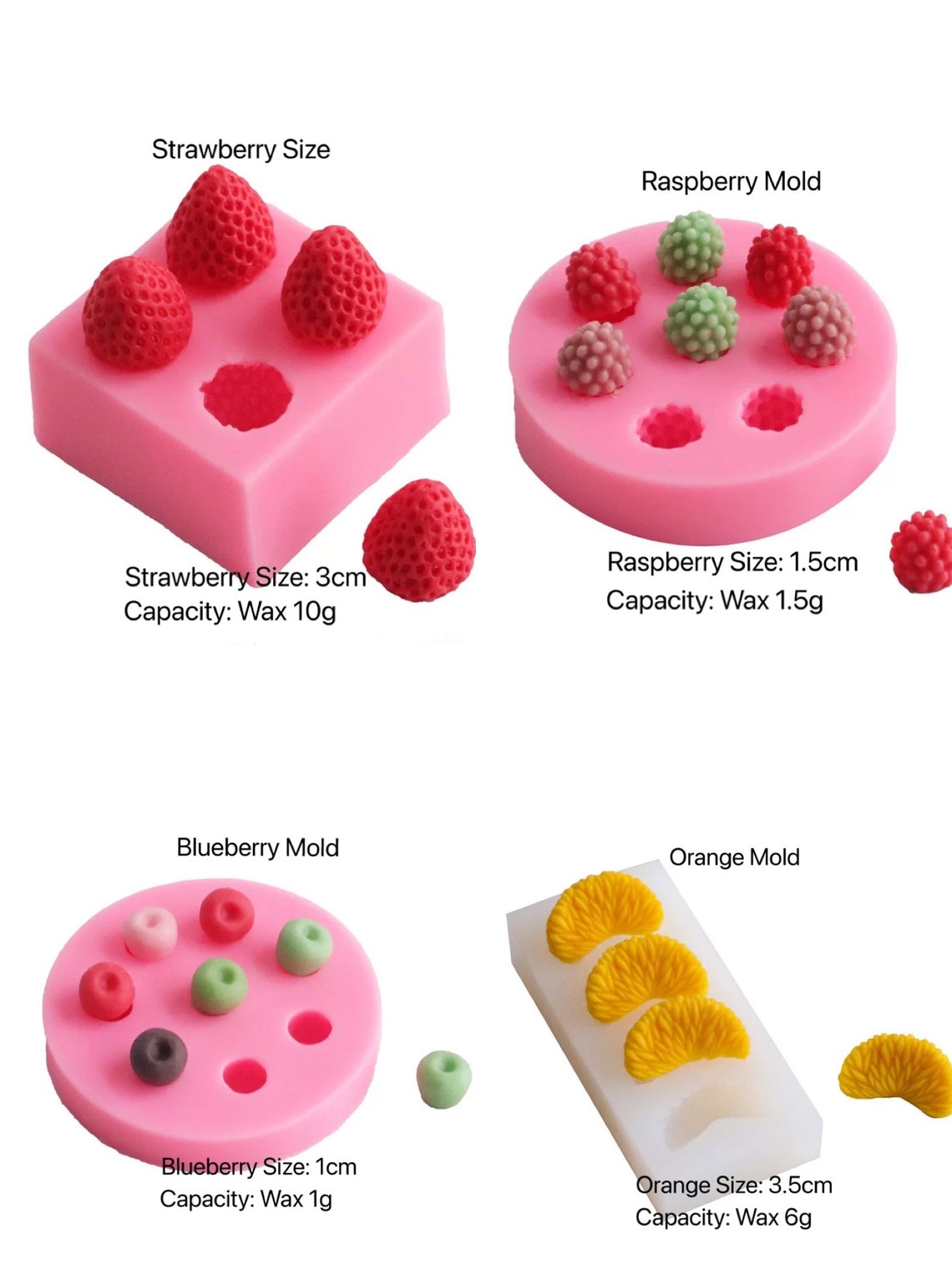 Cake Candle Mold Unique Fruit Candle Mold Birthday Silicone Etsy