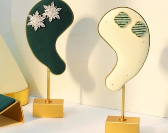 Set of 2 Earring holder stand,  Earrings Display Rack, Stud Holder, Earring Display Stand, Earring display Set, Ear Shape