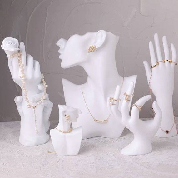 White Jewelry Display Set Jewelry Display Stand Necklace Display