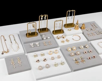 Jewelry Display Set, Jewelry Display for retail, Jewelry Organizer Stand, Jewelry holder for necklaces, Jewelry Stand with tray