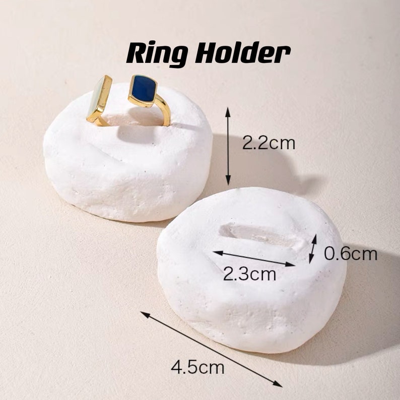 White Ring Cone Jewelry Display Set Unique Ring Displays Etsy