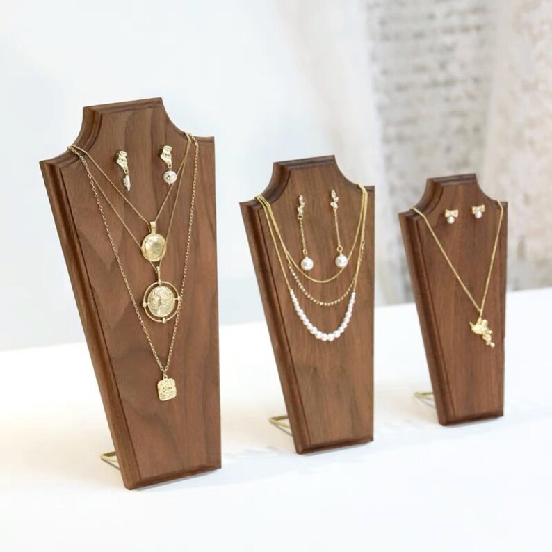 Necklace Display Bust Necklace Holder Stand Wood Jewelry Etsy