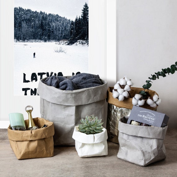 LEKOCH Washable Kraft Paper Bags Eco-friendly Reusable Paper Bags Stor –  lekochshop
