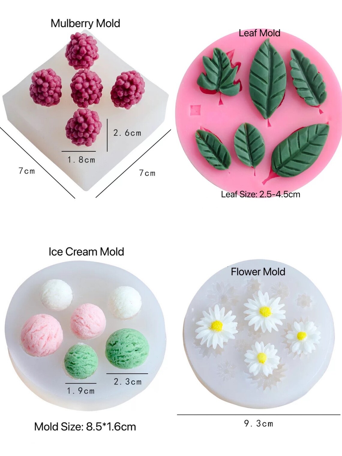 Cake Candle Mold Unique Fruit Candle Mold Birthday Silicone Etsy