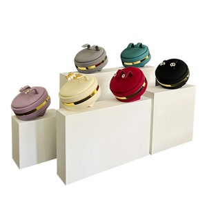 Soporte de soporte para aretes de terciopelo, Estante de exhibición de aretes redondos, Soporte de perno, Soporte de exhibición de aretes, Conjunto de exhibición de aretes, Verde, Beige, Negro, Gris