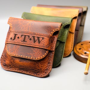 Leather Slate Turkey Call Case - Personalized Engraved Turkey Call Holder Hunting Accessory