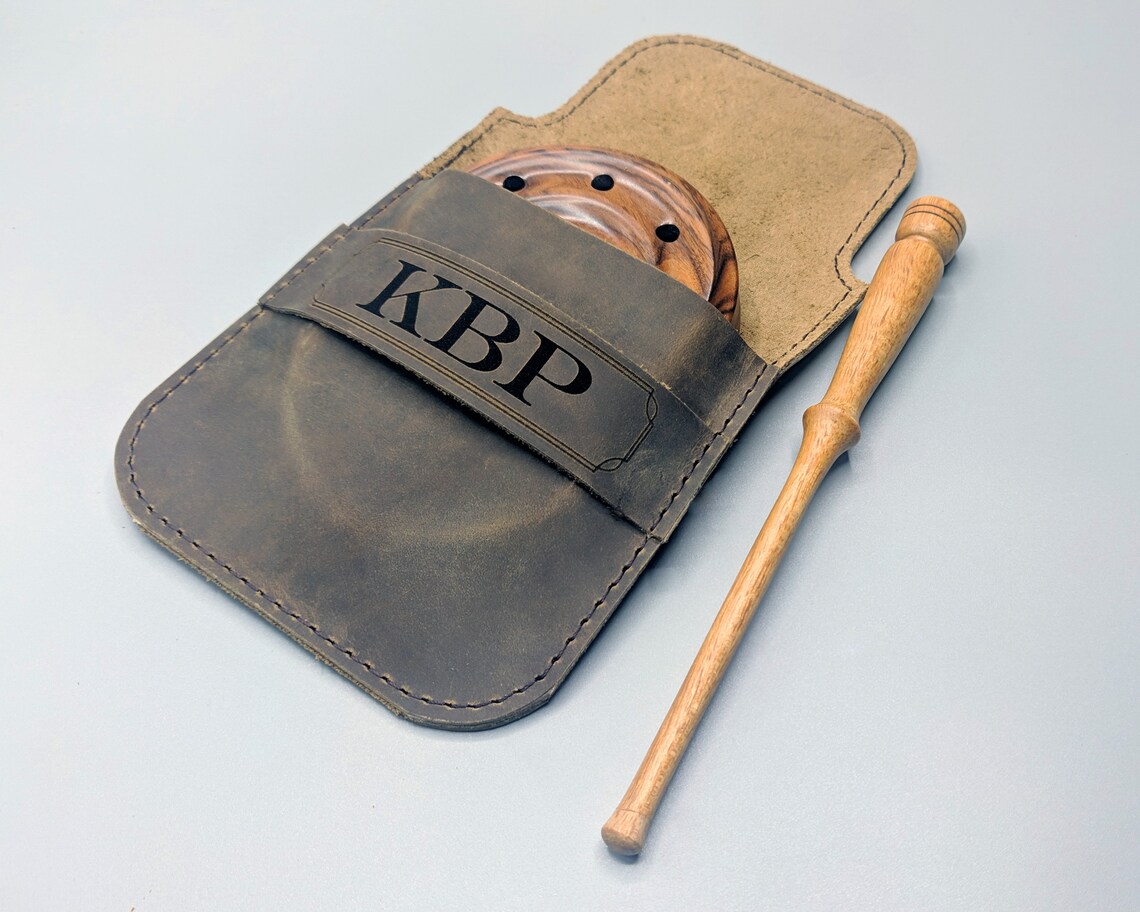 Leather Slate Turkey Call Case Personalized Etsy