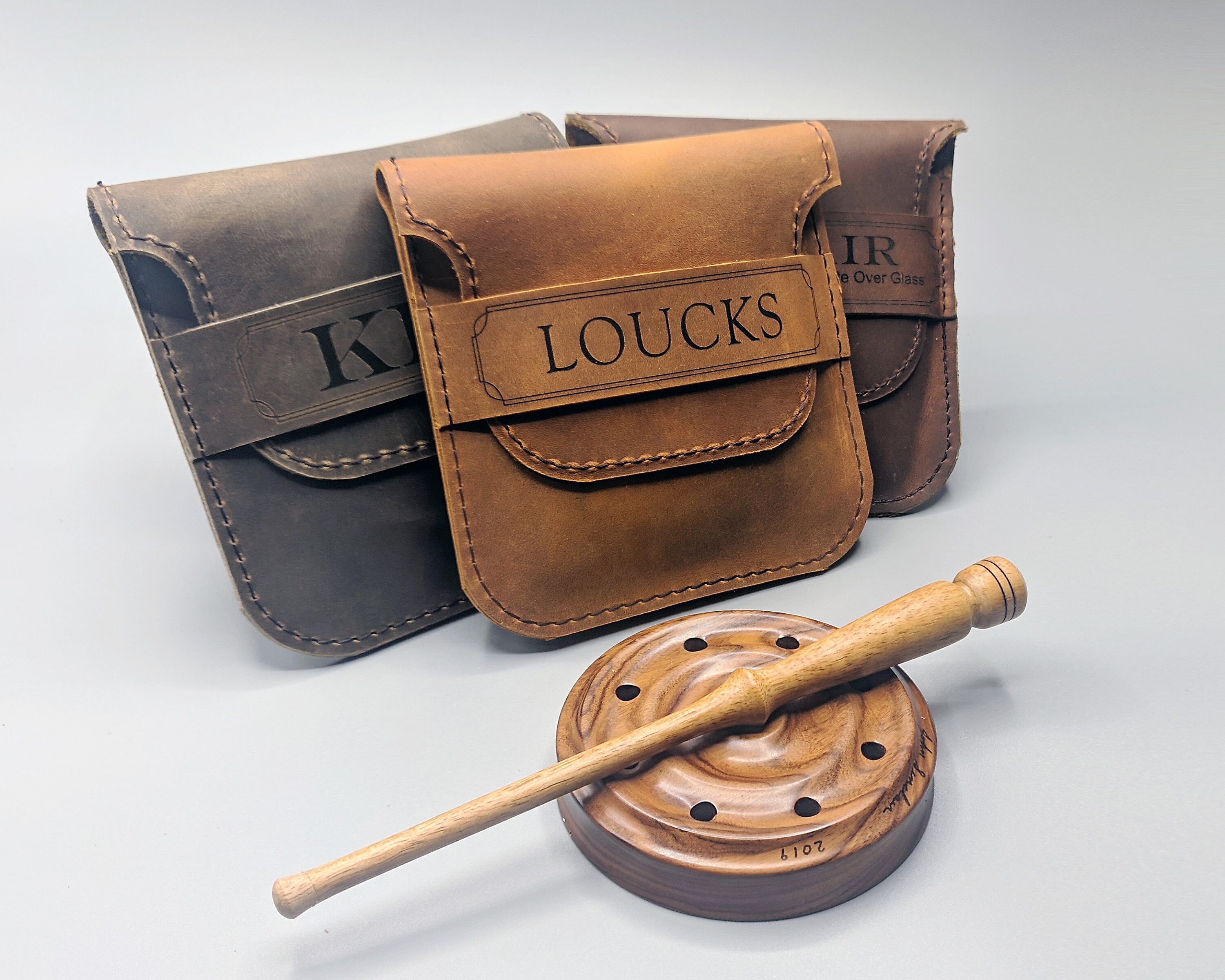 Leather Slate Turkey Call Case Personalized Etsy