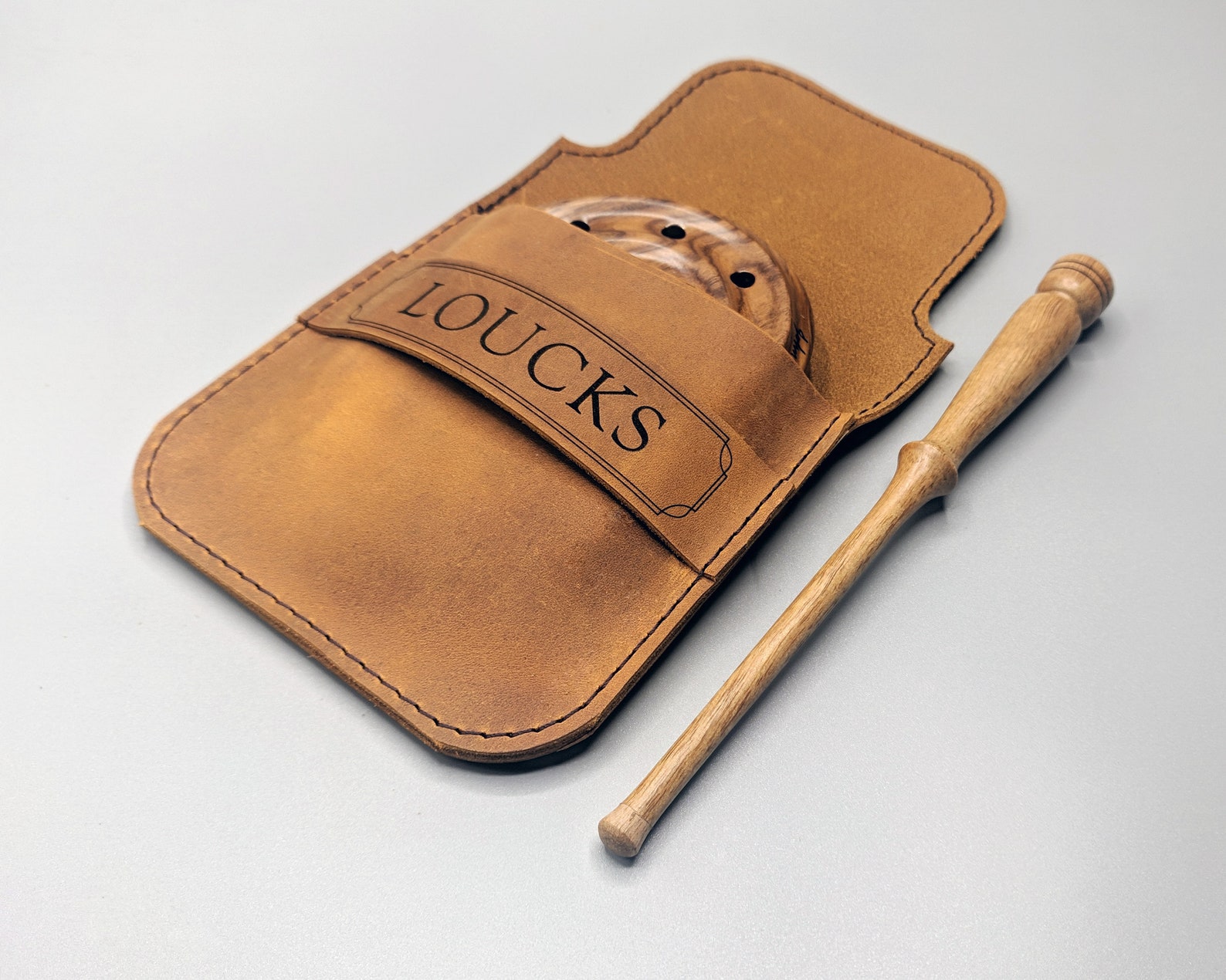 Leather Slate Turkey Call Case Personalized Etsy