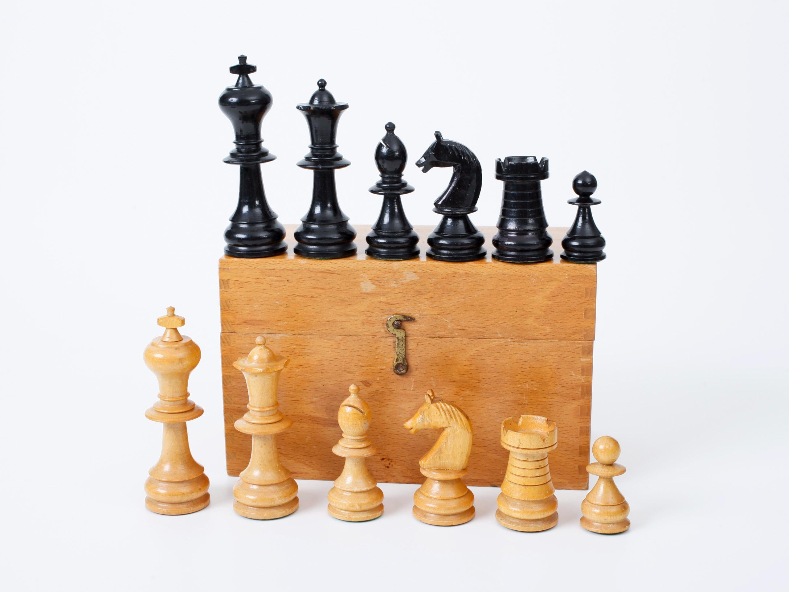 Antique German Chess - Etsy