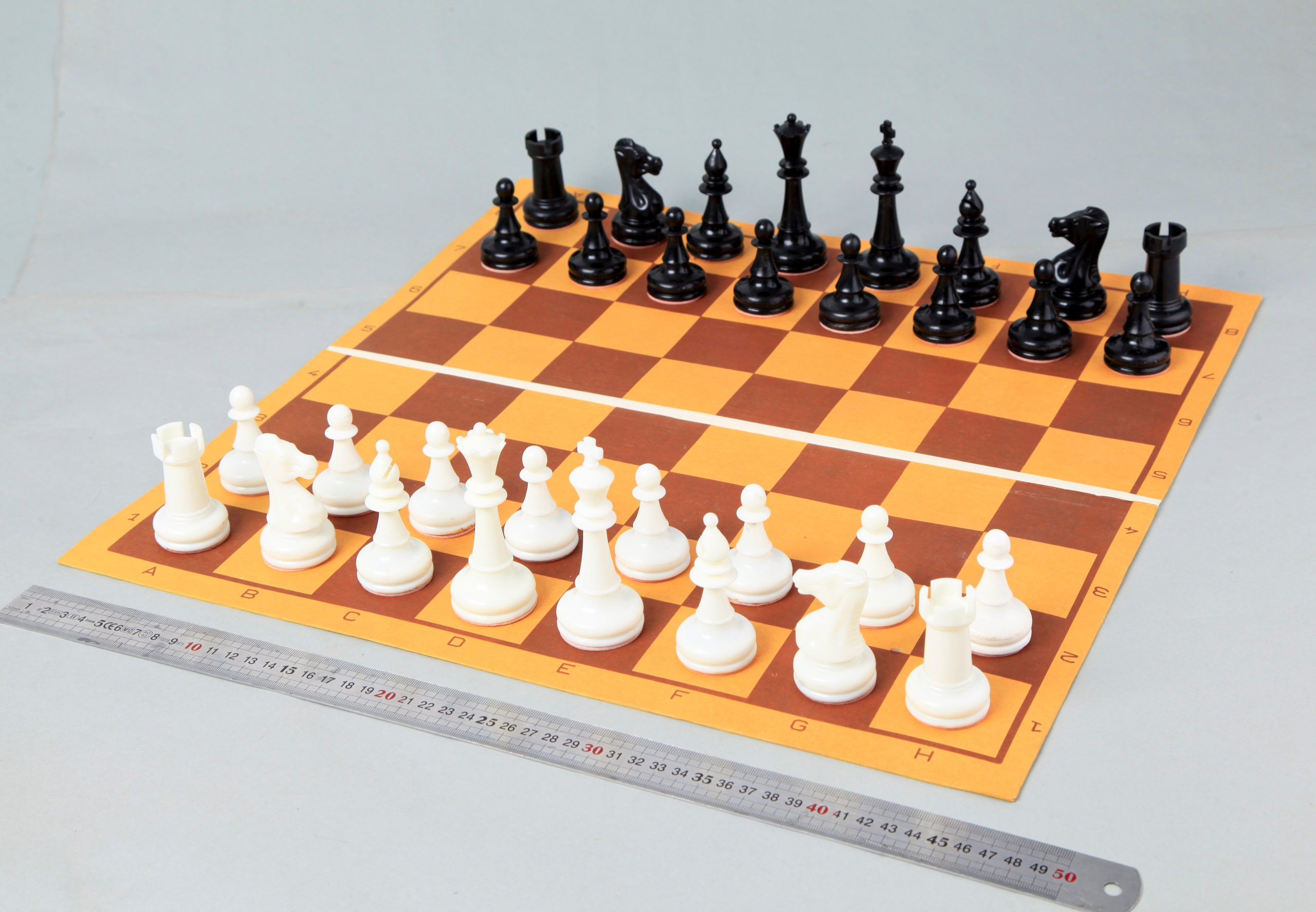 Turnier Schach mit Figuren 8, Nr. 98 aus Holz, Schachspiel 55x55x3
