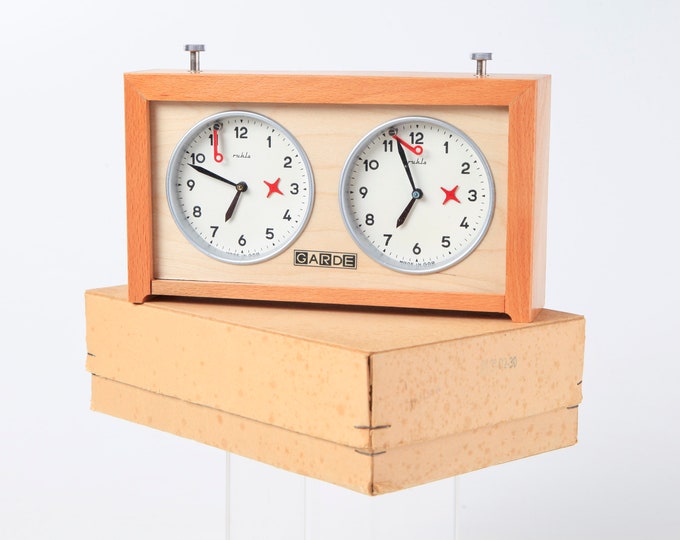 German Mechanical ruhla Garde Chess Clock From 1970's, Vintage Tournament Analogue Chess Timer