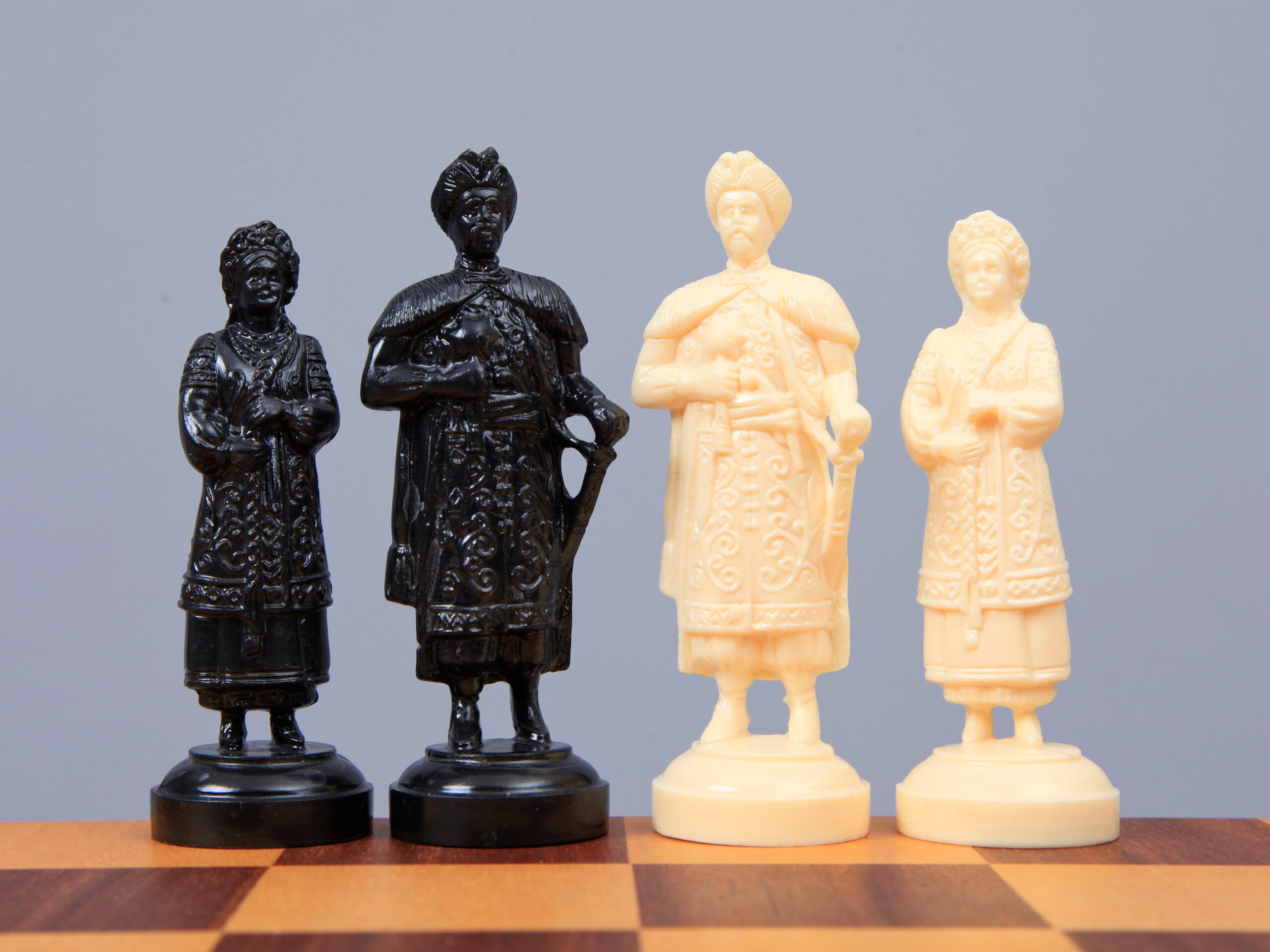 Jeu D'échecs Vintage URSS Kievplastmass 40x40cm - Années 1970 - Très Bon état