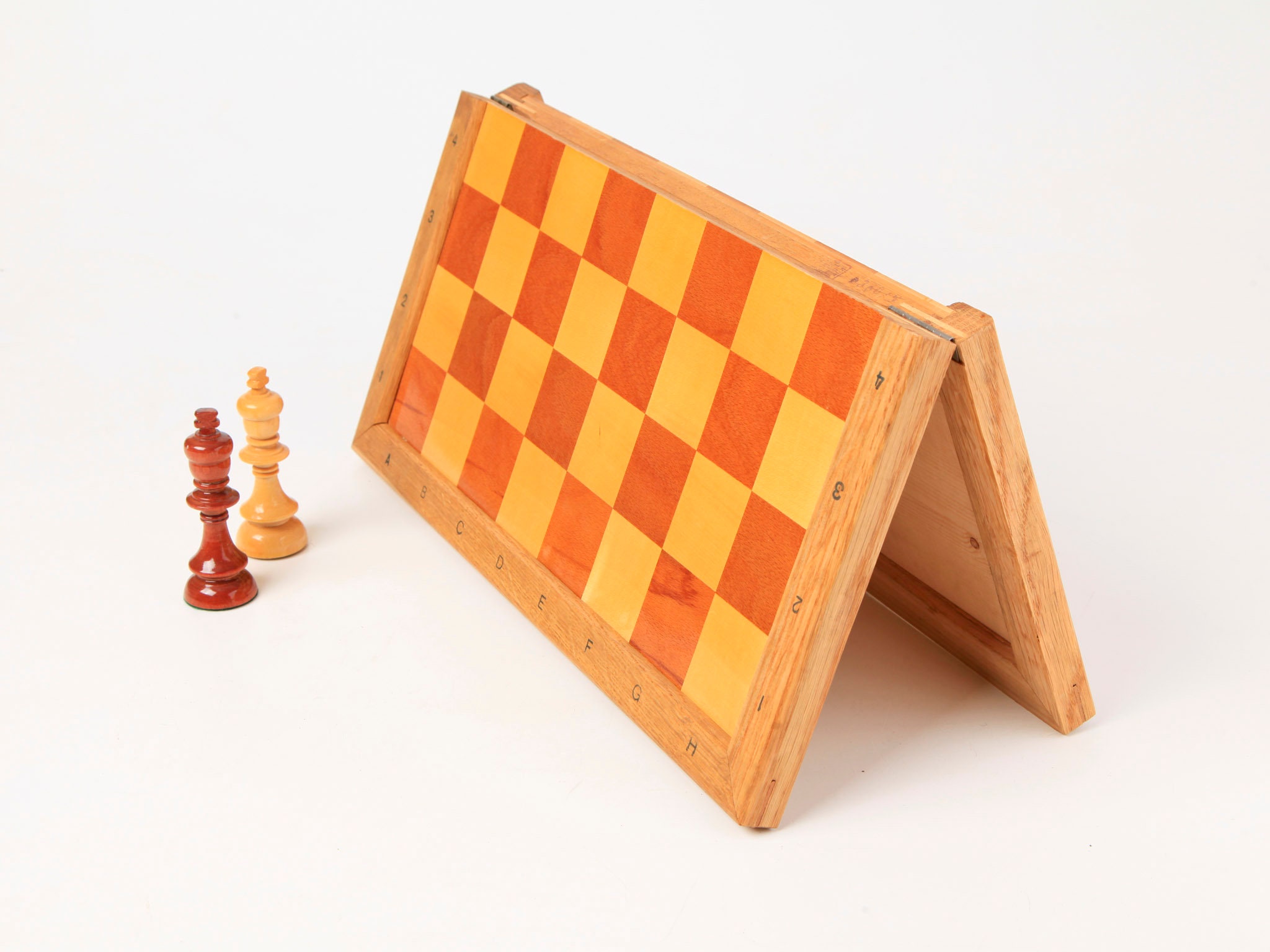 11 Classic Folding Chess Set - Walnut Wood Board