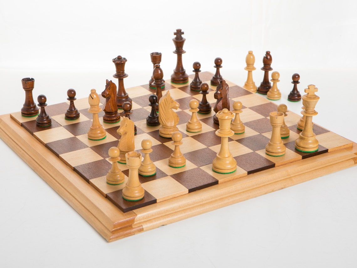 Vintage French Chess Set K9cm Large Weighted Chess Set In Etsy