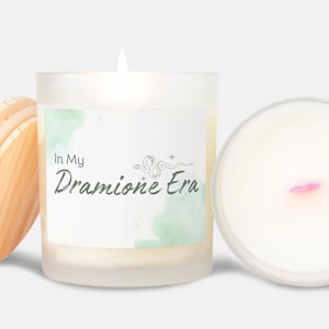 Dramione Candle Frosted (Pink Wick) Glass - Perfect Gift for Book Lover