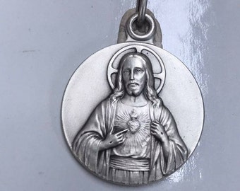 Saint Michael massive silver pendant 2,5 centimers
