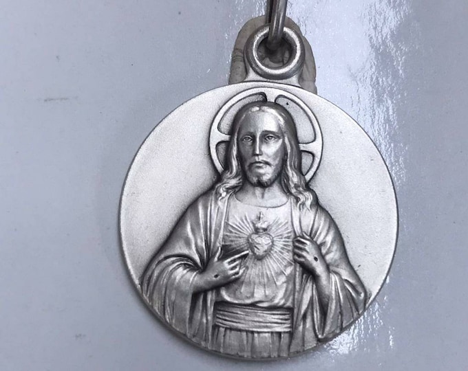 Saint Michael massive silver pendant 2,5 centimers
