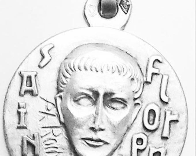 Medal Saint Florent argent 925 sterling diameter 18mm handmade in France