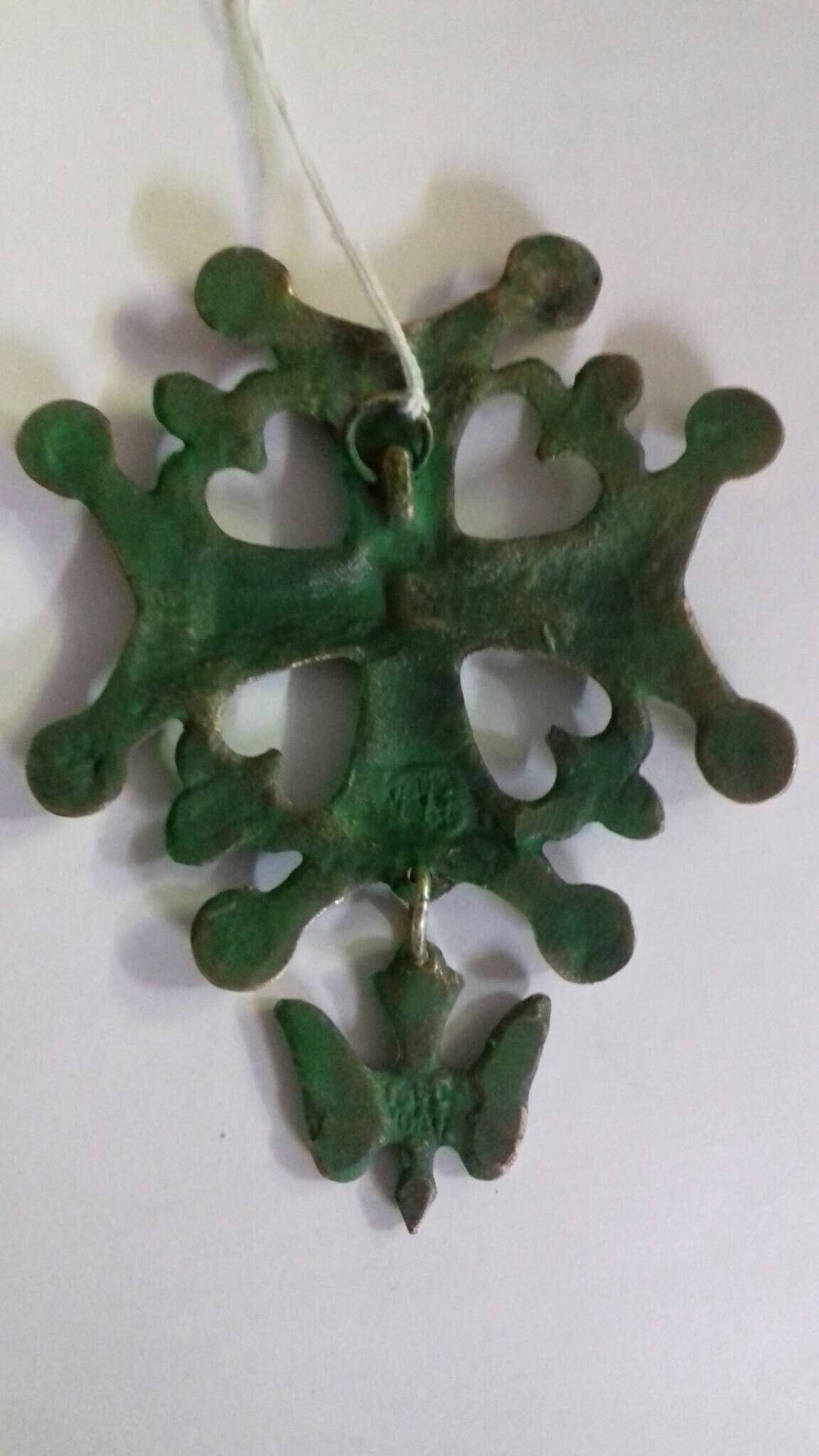 Camargue bronze Cross Middle age Ship anchor 12cm x 7 cm