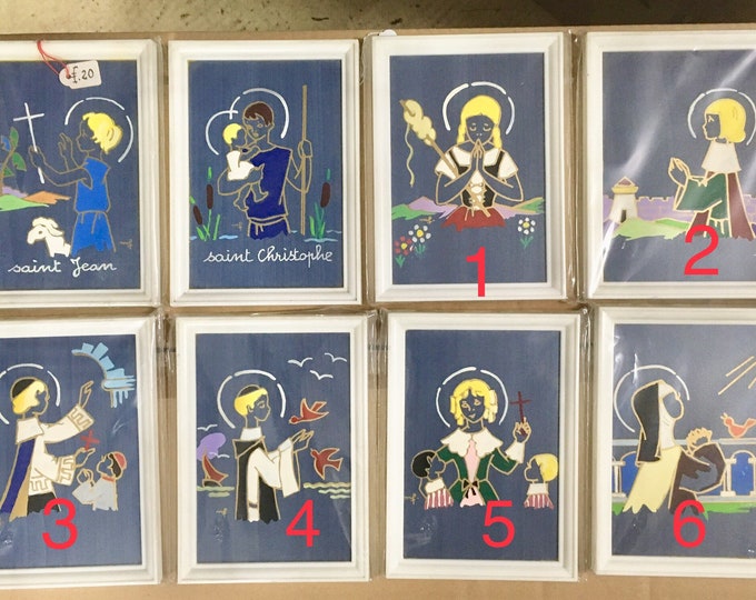 Frame hand-painted religious illustration