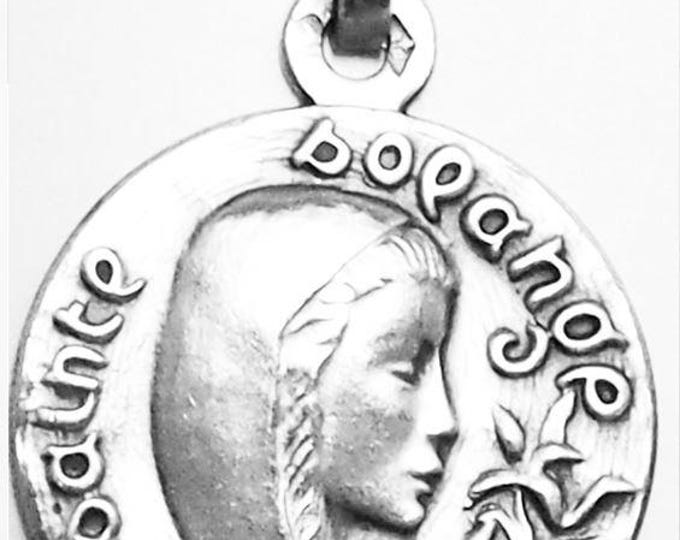 Medal Sainte Solange argent 925 sterling diameter 18mm handmade in France