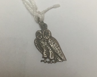 Ancient silver Owl pendant