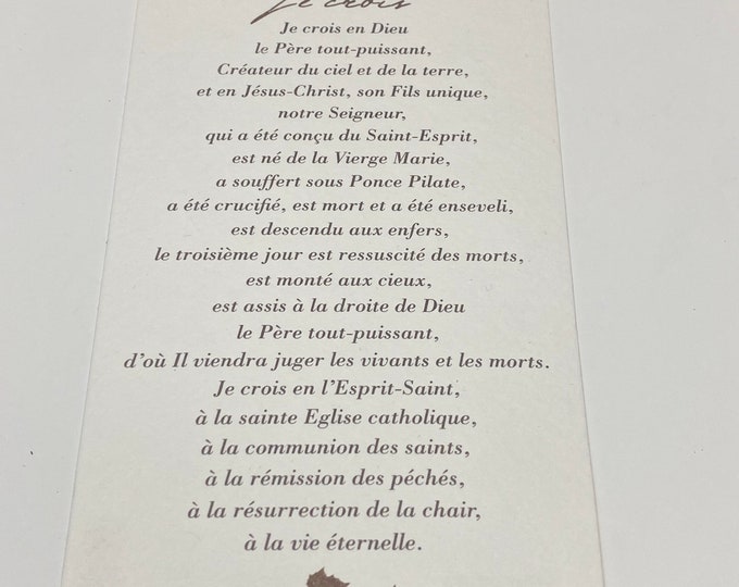Set of 10 Prayers - I Believe- 15cm x 8,5cm