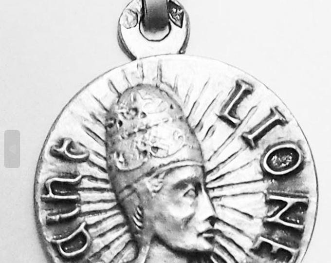 Medal Saint Lionel argent 925 sterling diameter 18mm handmade in France