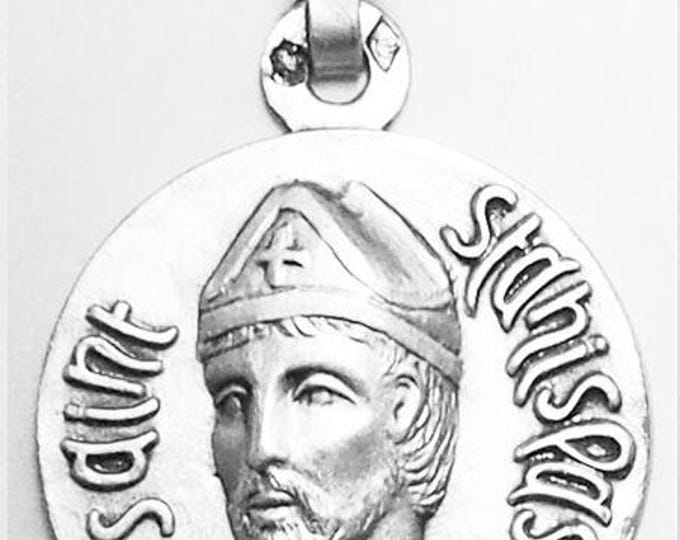 Medal Saint Stanislas argent 925 sterling diameter 18mm handmade in France