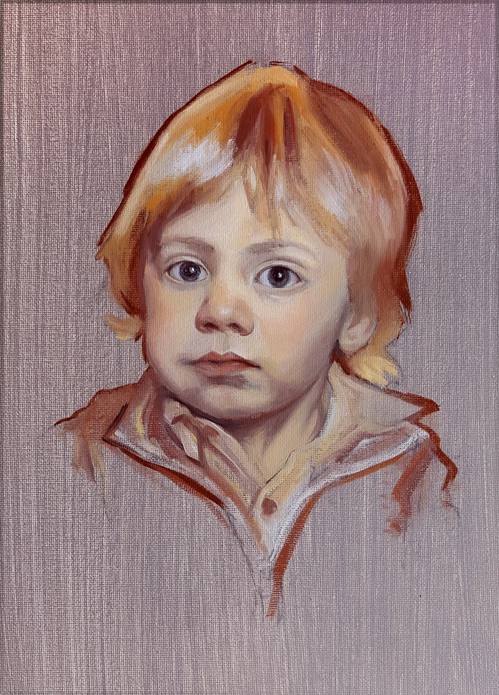 Children's Oil Portrait on Canvas Etsy