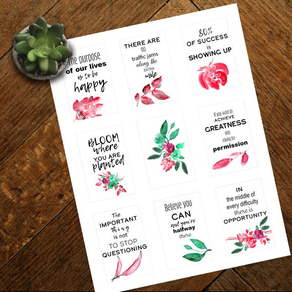 bullet journal planner stickers printable quotes instant etsy australia