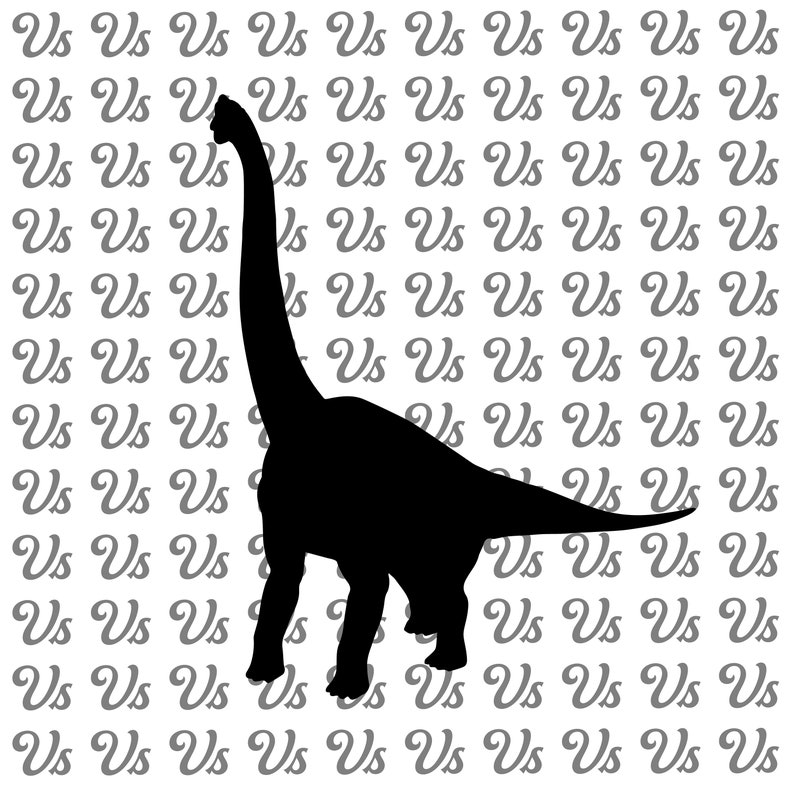 Brachiosaurus Herbivore Dinosaur Vector Silhouette. SVG | Etsy