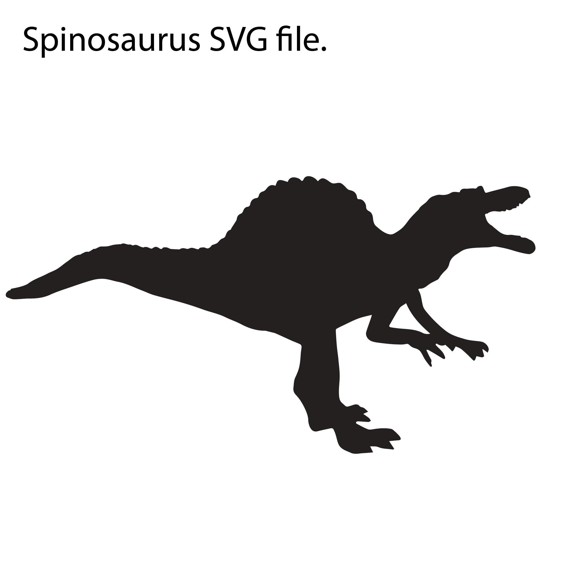 Download Spinosaurus Spine Dinosaur Theropod Vector Silhouette Etsy
