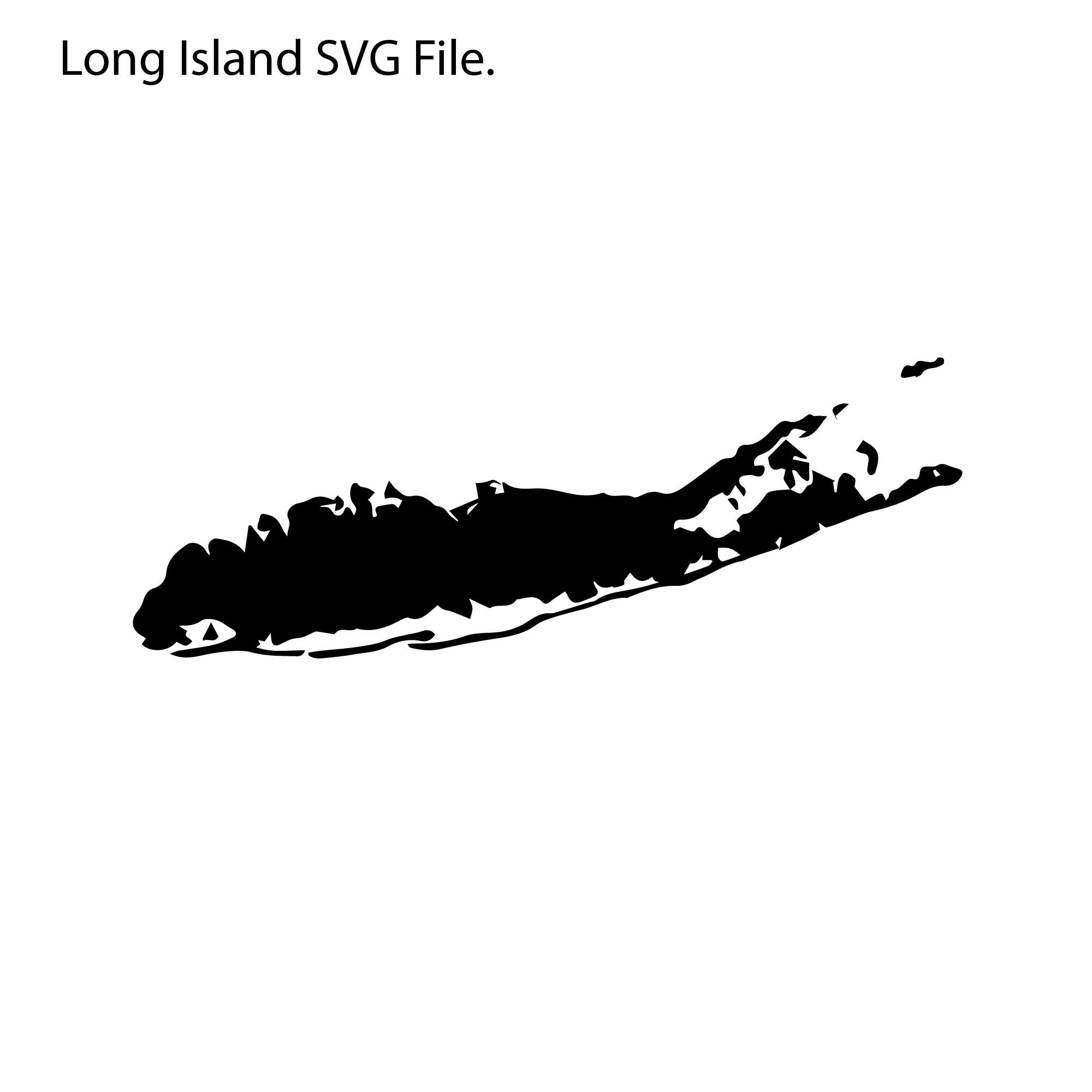 Download Long Island New York Ny Vector Silhouette Svg File Etsy
