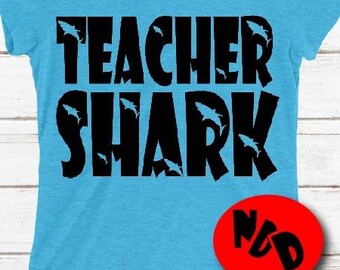 Download Teacher shark svg | Etsy