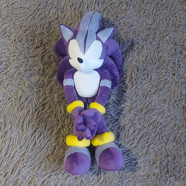 Peluche personnalisée comme Darkspine Sonic et les anneaux secrets. fait main sur commande selon le modèle, non officiel 30-35 cm.