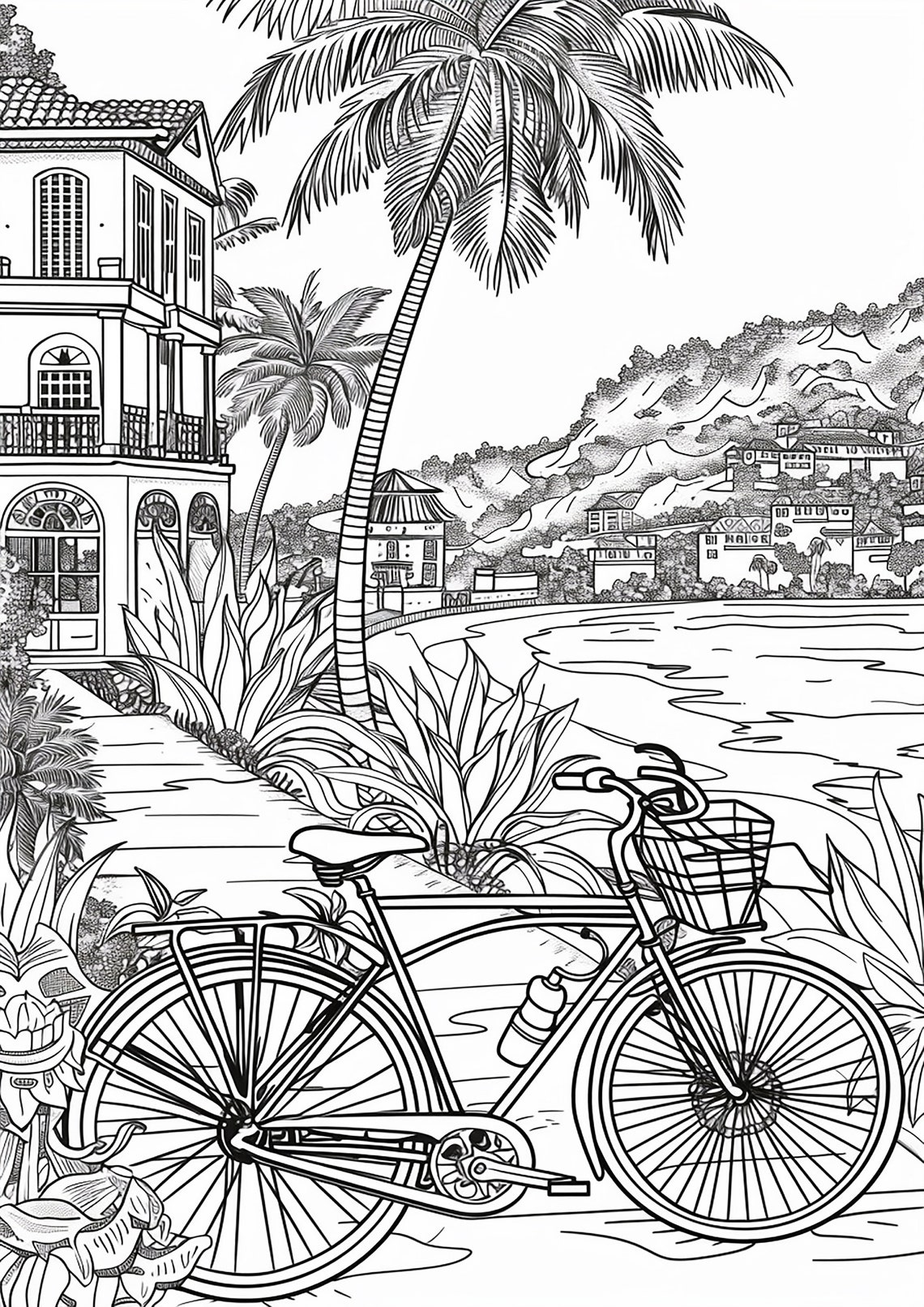 Mediterranean Themed Coloring Pages to Print for Adults and Children - Etsy