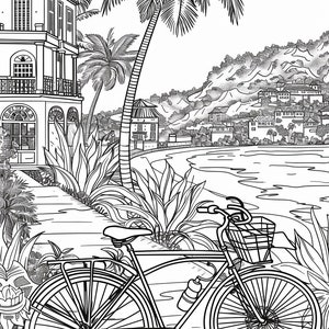 Mediterranean Themed Coloring Pages to Print for Adults and Children - Etsy