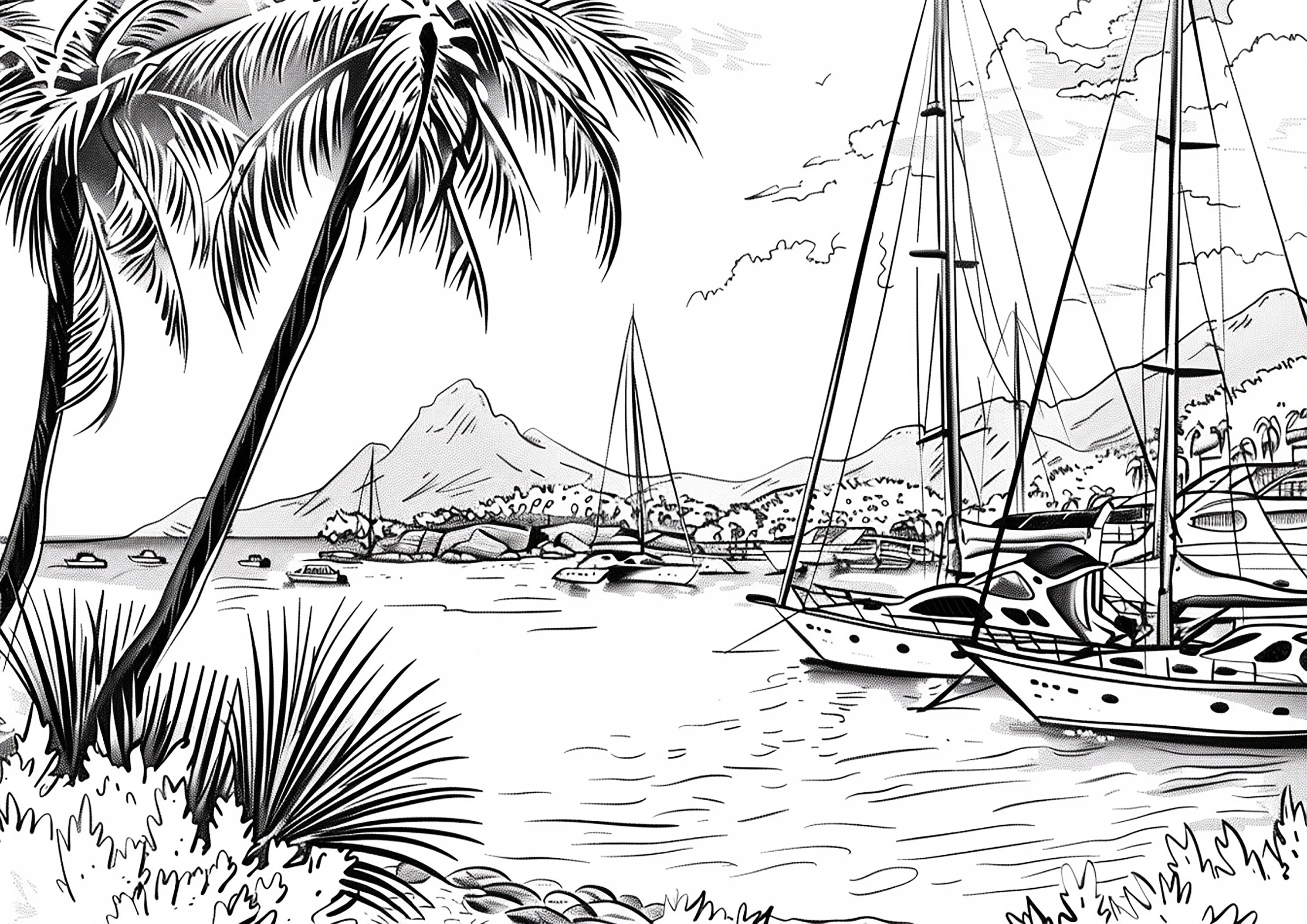 Mediterranean Themed Coloring Pages to Print for Adults and Children - Etsy