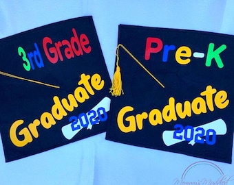 Elementary FELT Graduation Cap, preschool, prek, kindergarten, 1st grade 2nd grade, 3rd grade, grad gift, elem grad party 4th 5th grade 2023