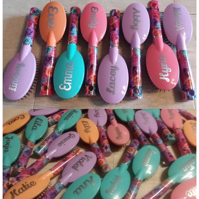 Personalized Hair Brush Hairbrush Tween Girl Gift Ideas Cheer Etsy